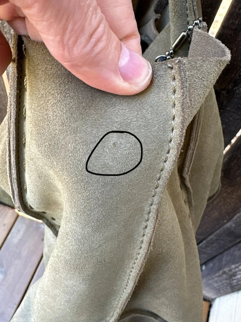 The Sak Los Feliz Moss Green Suede Leather Slouchie Hobo Bag - Picture 16 of 16
